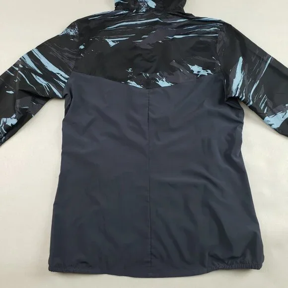 Salomon Agile Hooded Windbreaker Jacket Womens Medium Gray Active Full Zip Run - Picture 8 of 12